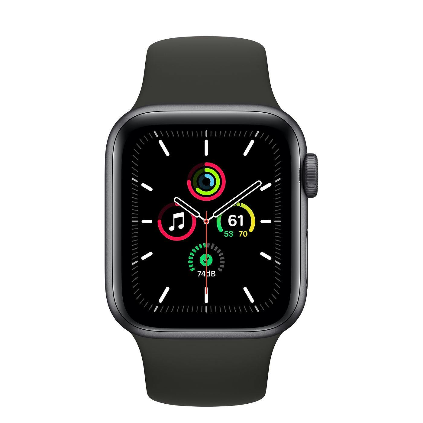 Apple Watch SE 40mm Space Gray Aluminum Case with Sport Band - Black