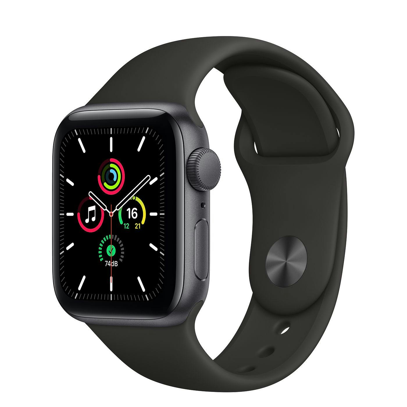 Apple Watch SE 40mm Space Gray Aluminum Case with Sport Band - Black