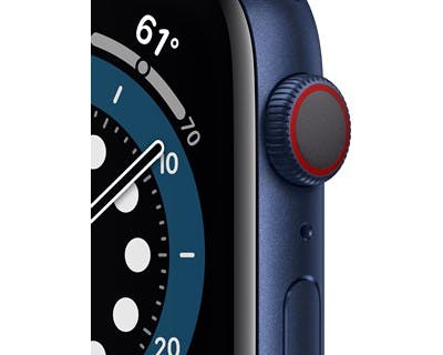 Apple Watch Series 6 - 40mm / GPS + Cellular / Blue Aluminium Case / Deep Navy Sport Band