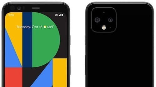 En officiell rendering av Google Pixel 4 inför reveal 15 oktober